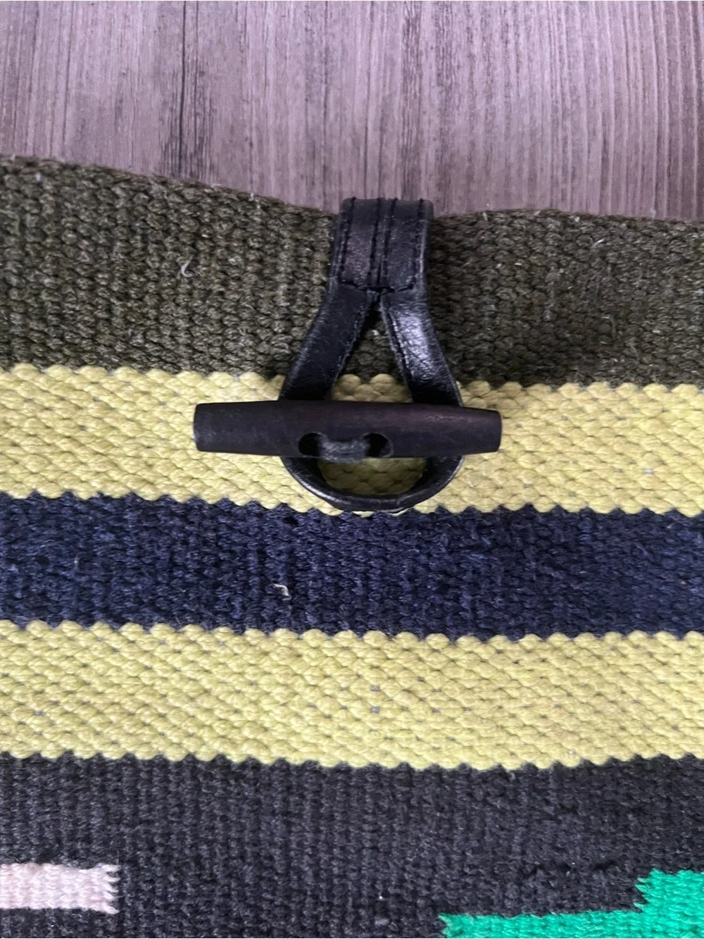 Handwoven and leather Hobo Shoulder Bag with